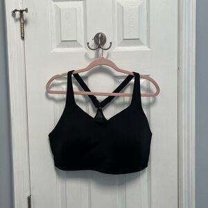 NWT ATHLETA Advance Bra 42D Black Adjustable Straps Sports Bra